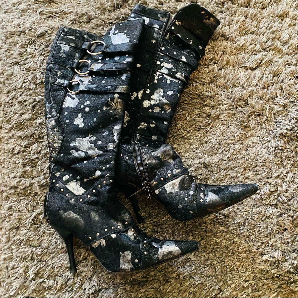 Y2K Point Knee High Boots